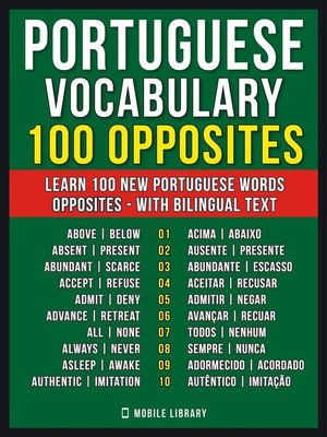 cover image of Portuguese Vocabulary--100 Opposites